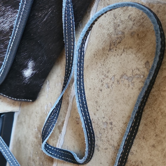 Myra  fur and leather crossbody bag with western flare - Picture 2 of 13